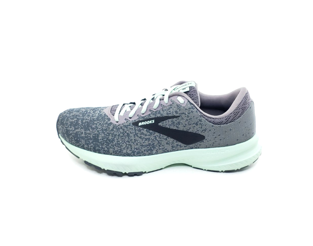 Brooks Launch 6 Womens Running Shoes Shark Aqua Gray Black Size 8.5